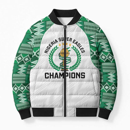 Custom Nigeria Super Eagles Bomber Puffer Jacket African Football Champions 2025