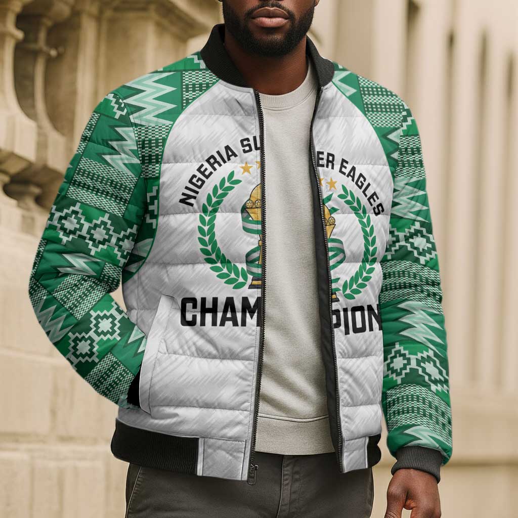 Custom Nigeria Super Eagles Bomber Puffer Jacket African Football Champions 2025