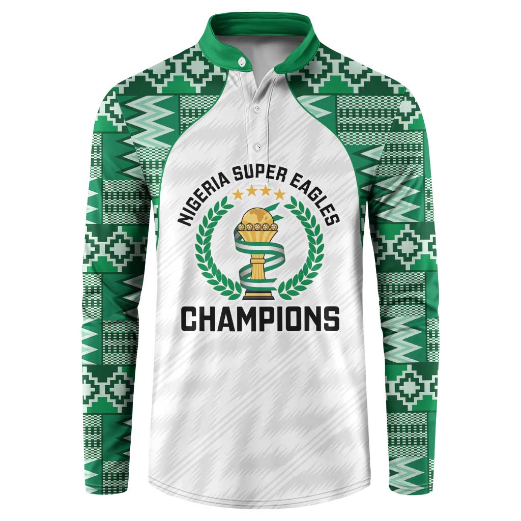 Custom Nigeria Super Eagles Button Sweatshirt African Football Champions 2025