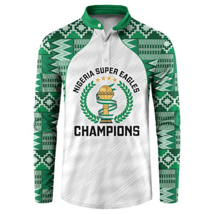 Custom Nigeria Super Eagles Button Sweatshirt African Football Champions 2025
