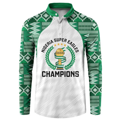 Custom Nigeria Super Eagles Button Sweatshirt African Football Champions 2025