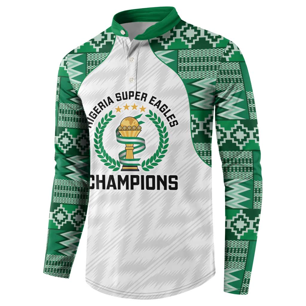 Custom Nigeria Super Eagles Button Sweatshirt African Football Champions 2025