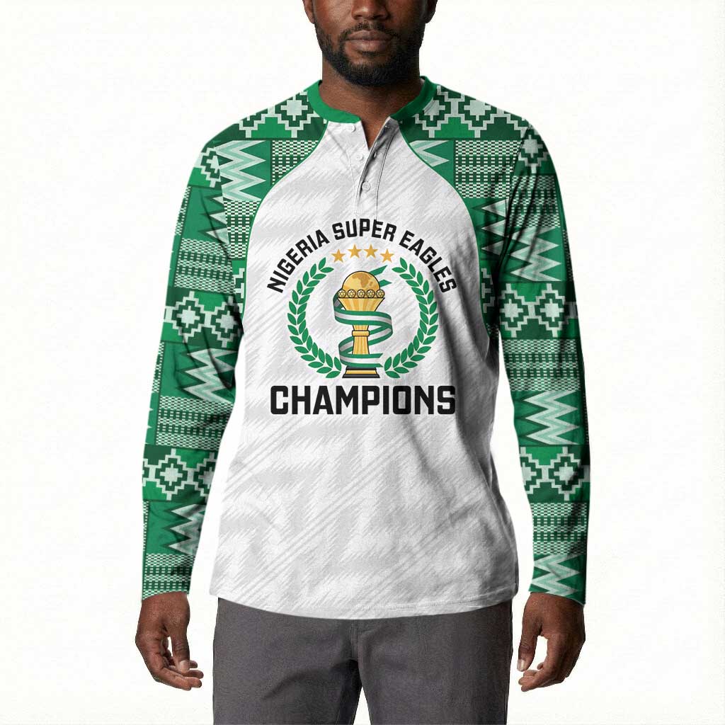 Custom Nigeria Super Eagles Button Sweatshirt African Football Champions 2025
