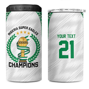 Custom Nigeria Super Eagles 4 in 1 Can Cooler Tumbler African Football Champions 2025