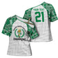 Custom Nigeria Super Eagles Cross Shoulder Shirt African Football Champions 2025