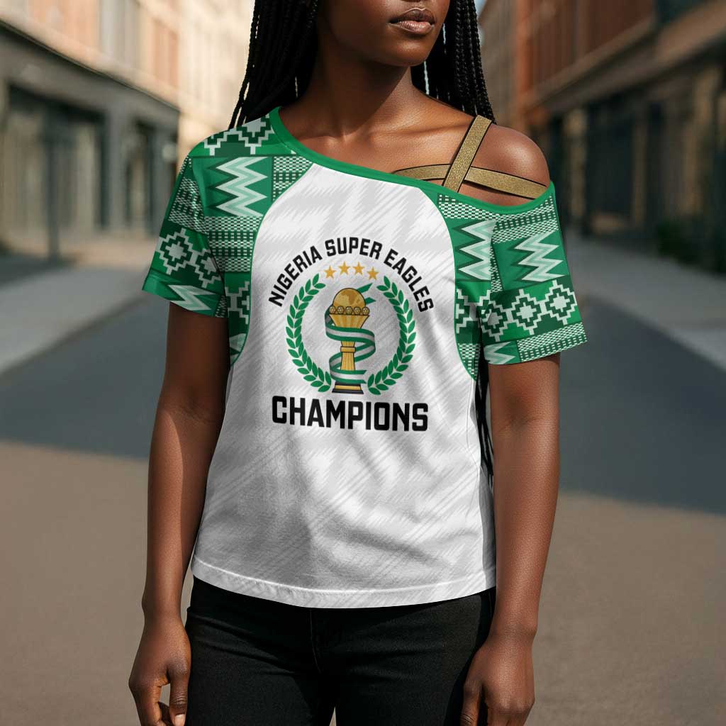 Custom Nigeria Super Eagles Cross Shoulder Shirt African Football Champions 2025
