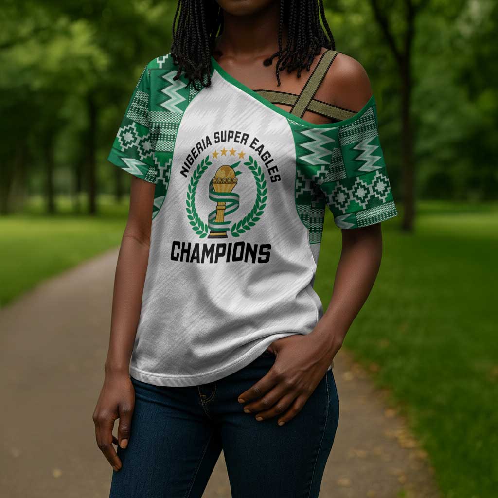 Custom Nigeria Super Eagles Cross Shoulder Shirt African Football Champions 2025