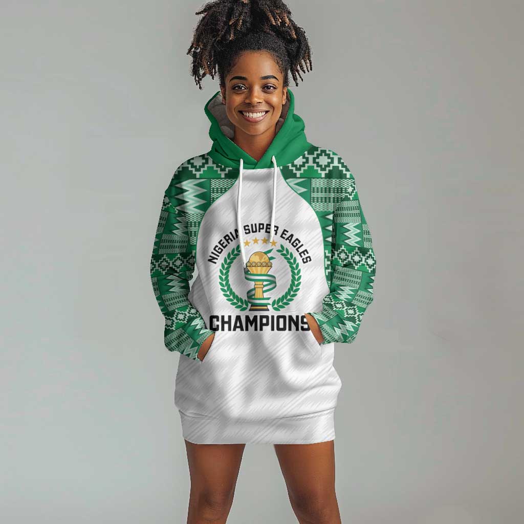 Custom Nigeria Super Eagles Hoodie Dress African Football Champions 2025