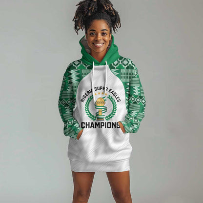 Custom Nigeria Super Eagles Hoodie Dress African Football Champions 2025
