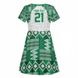 Custom Nigeria Super Eagles Kid Short Sleeve Dress African Football Champions 2025