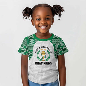 Custom Nigeria Super Eagles Kid T shirt African Football Champions 2025