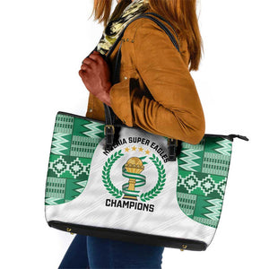 Nigeria Super Eagles Leather Tote Bag African Football Champions 2025