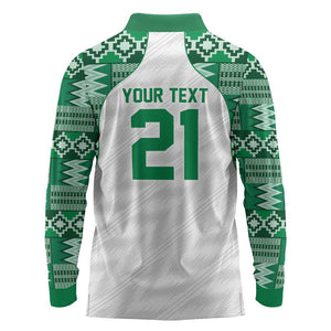 Custom Nigeria Super Eagles Long Sleeve Polo Shirt African Football Champions 2025