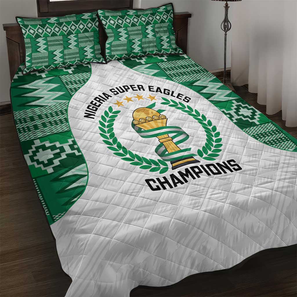 Nigeria Super Eagles Quilt Bed Set African Football Champions 2025