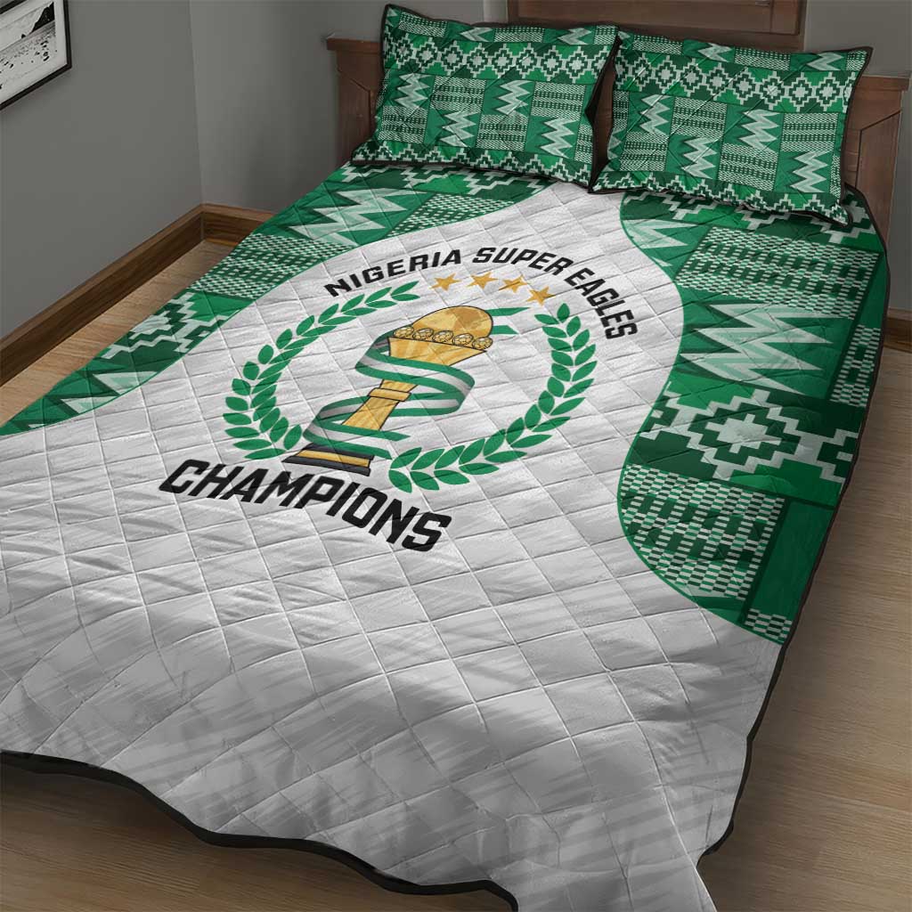 Nigeria Super Eagles Quilt Bed Set African Football Champions 2025