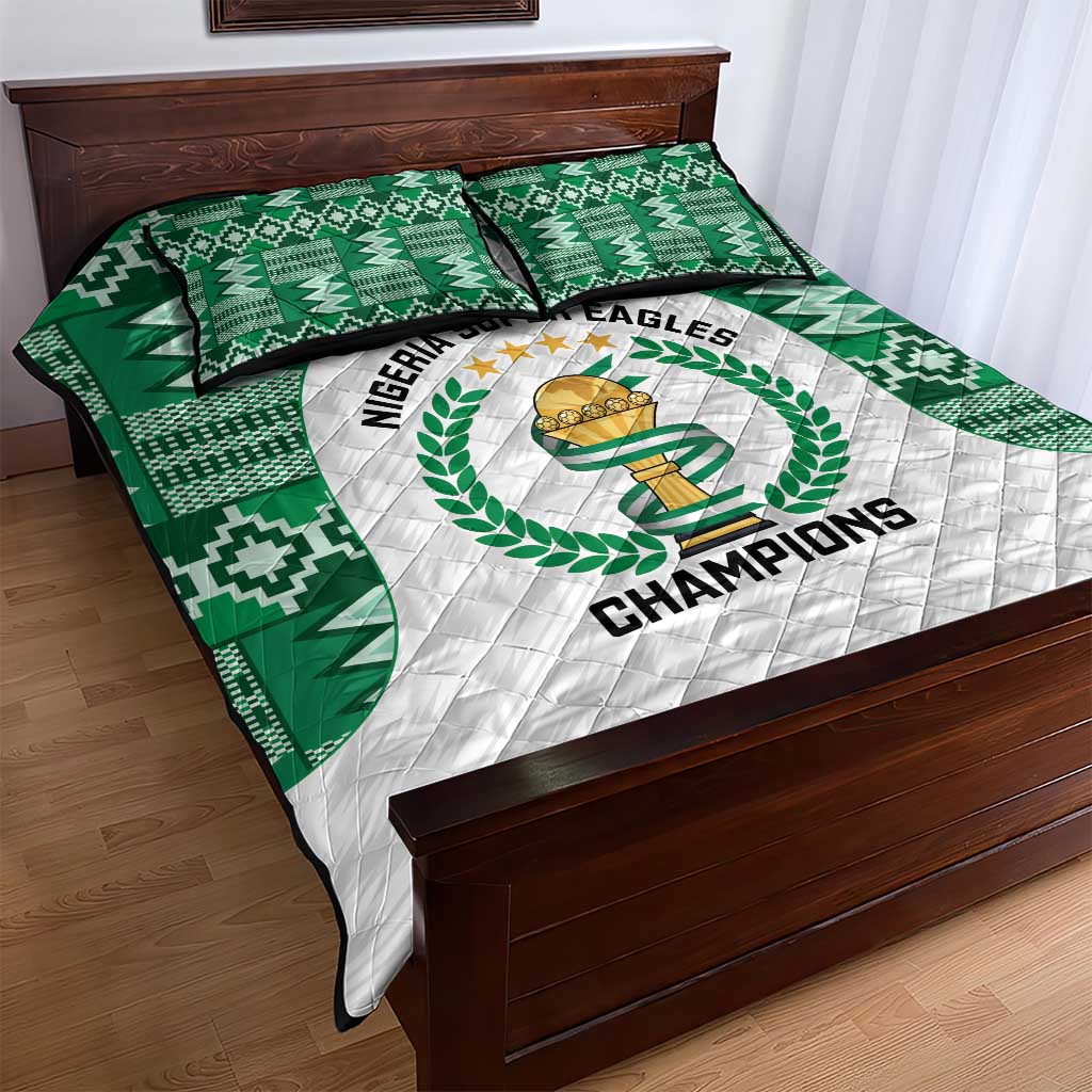 Nigeria Super Eagles Quilt Bed Set African Football Champions 2025
