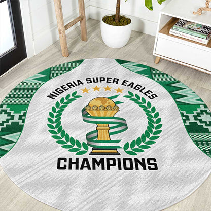 Nigeria Super Eagles Round Carpet African Football Champions 2025