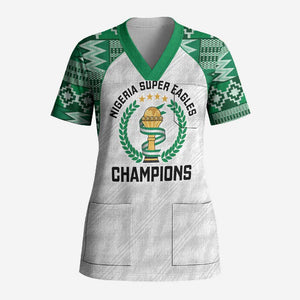 Custom Nigeria Super Eagles Scrub Top African Football Champions 2025