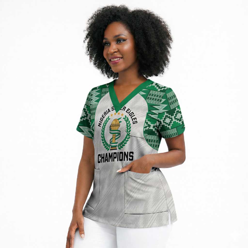 Custom Nigeria Super Eagles Scrub Top African Football Champions 2025
