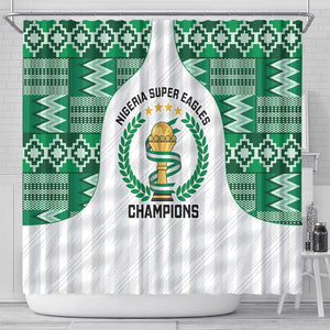 Nigeria Super Eagles Shower Curtain African Football Champions 2025