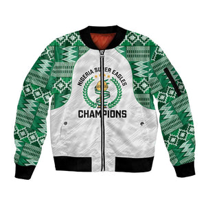 Custom Nigeria Super Eagles Sleeve Zip Bomber Jacket African Football Champions 2025