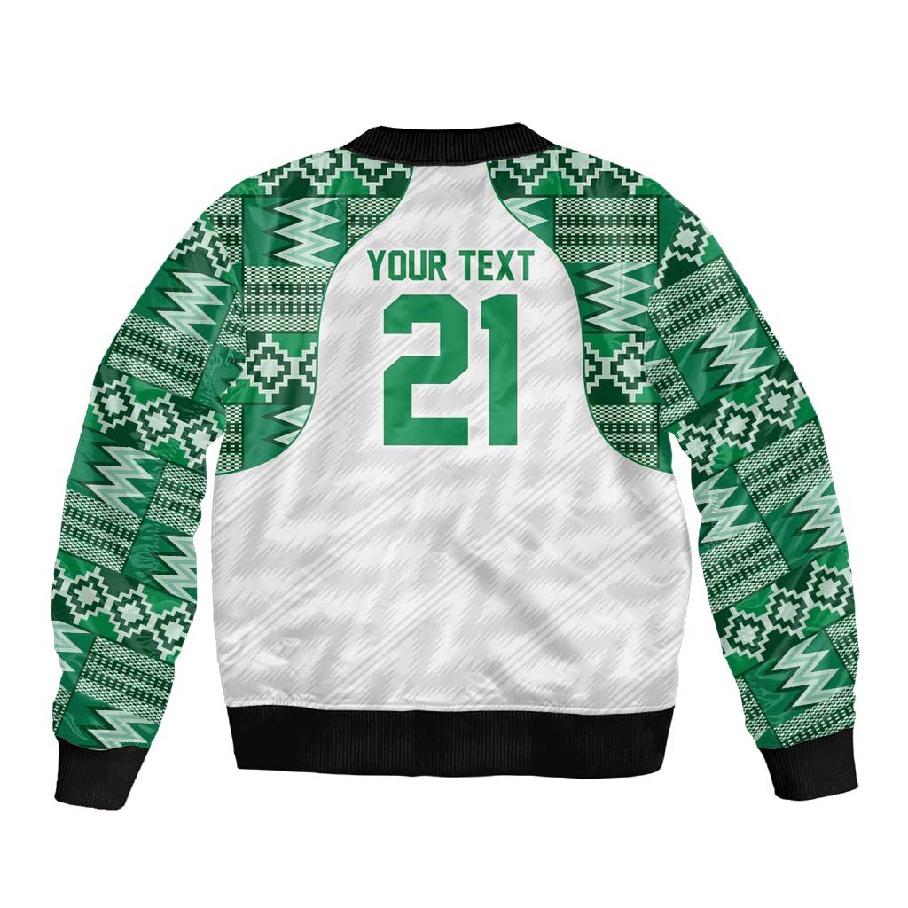 Custom Nigeria Super Eagles Sleeve Zip Bomber Jacket African Football Champions 2025