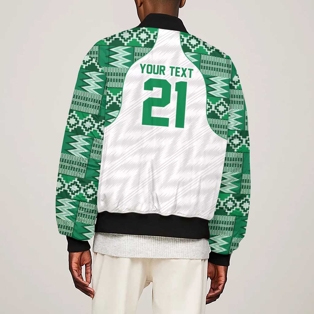 Custom Nigeria Super Eagles Sleeve Zip Bomber Jacket African Football Champions 2025