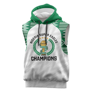 Custom Nigeria Super Eagles Sleeveless Hoodie African Football Champions 2025