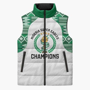 Custom Nigeria Super Eagles Sleeveless Puffer Jacket African Football Champions 2025