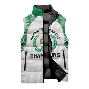 Custom Nigeria Super Eagles Sleeveless Puffer Jacket African Football Champions 2025