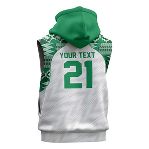 Custom Nigeria Super Eagles Sleeveless Zip Hoodie African Football Champions 2025