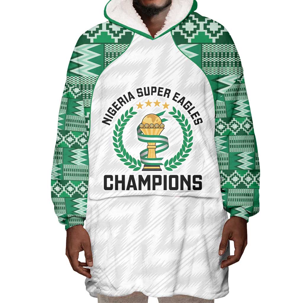 Custom Nigeria Super Eagles Wearable Blanket Hoodie African Football Champions 2025