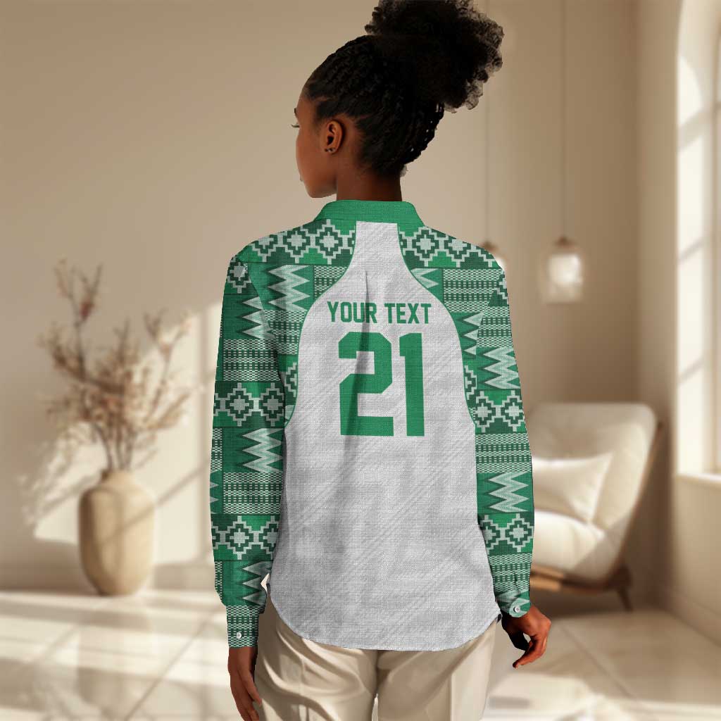 Custom Nigeria Super Eagles Women Casual Shirt African Football Champions 2025