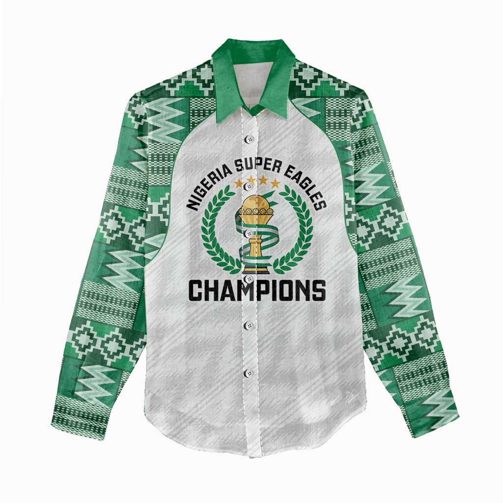 Custom Nigeria Super Eagles Women Casual Shirt African Football Champions 2025