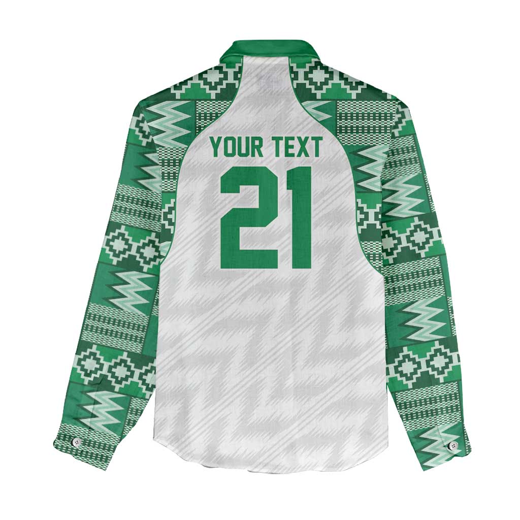 Custom Nigeria Super Eagles Women Casual Shirt African Football Champions 2025