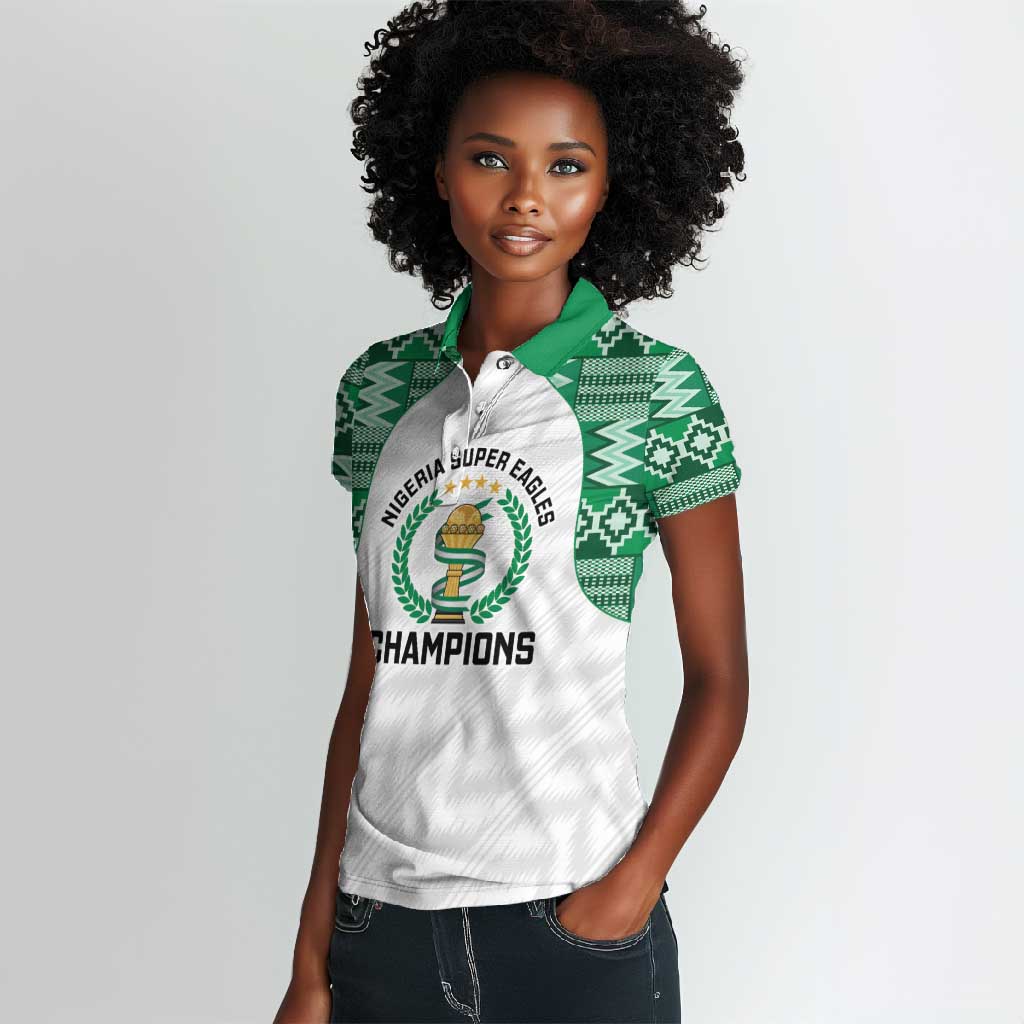 Custom Nigeria Super Eagles Women Polo Shirt African Football Champions 2025