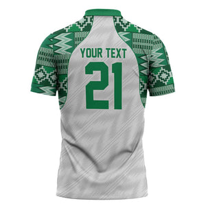 Custom Nigeria Super Eagles Zipper Polo Shirt African Football Champions 2025