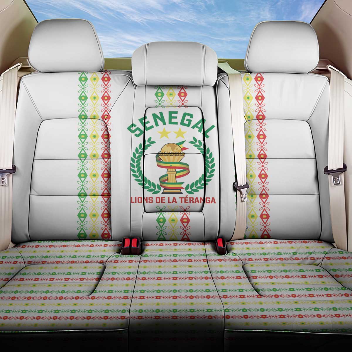 Senegal Lions of Teranga Back Car Seat Cover African Football Champions 2025