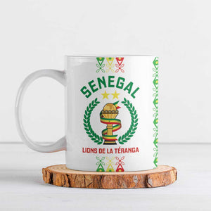 Custom Senegal Lions of Teranga Ceramic Mug African Football Champions 2025