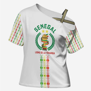 Custom Senegal Lions of Teranga Cross Shoulder Shirt African Football Champions 2025