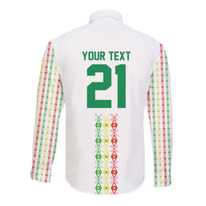 Custom Senegal Lions of Teranga Long Sleeve Button Shirt African Football Champions 2025