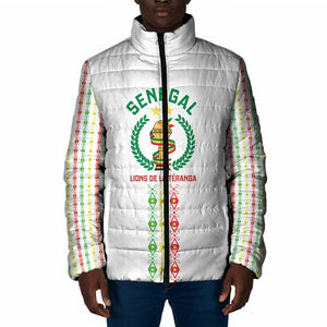 Custom Senegal Lions of Teranga Padded Jacket African Football Champions 2025