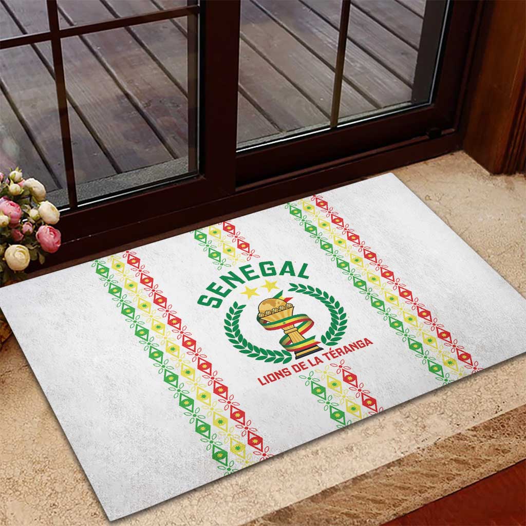 Senegal Lions of Teranga Rubber Doormat African Football Champions 2025
