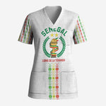 Custom Senegal Lions of Teranga Scrub Top African Football Champions 2025