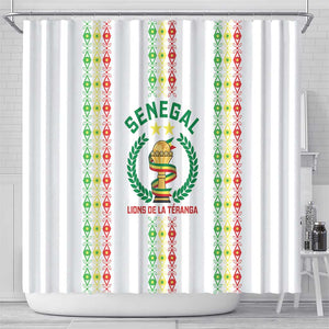 Senegal Lions of Teranga Shower Curtain African Football Champions 2025