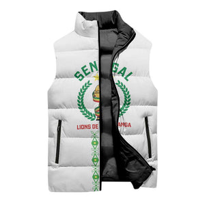 Custom Senegal Lions of Teranga Sleeveless Puffer Jacket African Football Champions 2025
