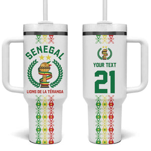 Custom Senegal Lions of Teranga Tumbler With Handle African Football Champions 2025