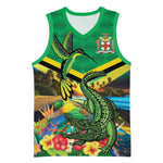 African-American Jamica Personalized Basketball Jersey Hummingbird and Crocodiles Tropical LT9