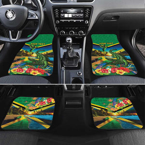 African-American Jamica Personalized Car Mats Hummingbird and Crocodiles Tropical