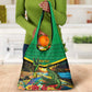 African-American Jamica Personalized Grocery Bag Hummingbird and Crocodiles Tropical